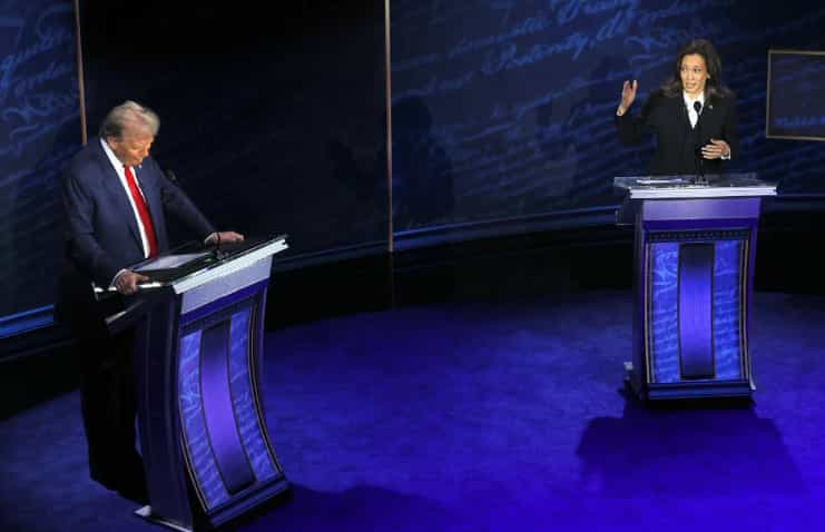 trump harris live debate 2024