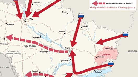 russian invasion map of ukraine