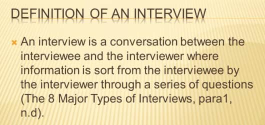 the real interview story