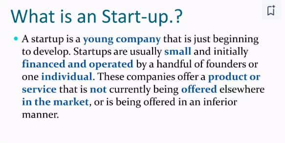 startup definitions